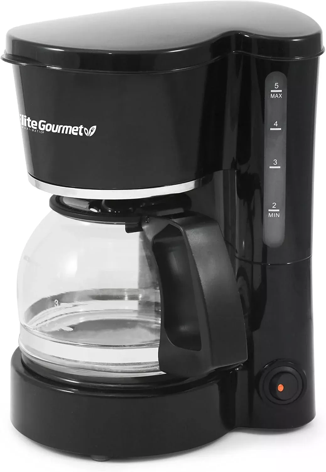 Automatic Brew & Drip Coffee Maker with Pause and Serve, Glass Carafe, Reusable Filter, On /Off Switch, Keep Warm, Water Level Indicator