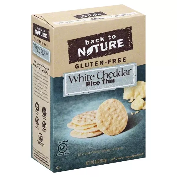 Back To Nature Rice Thins White Cheddar