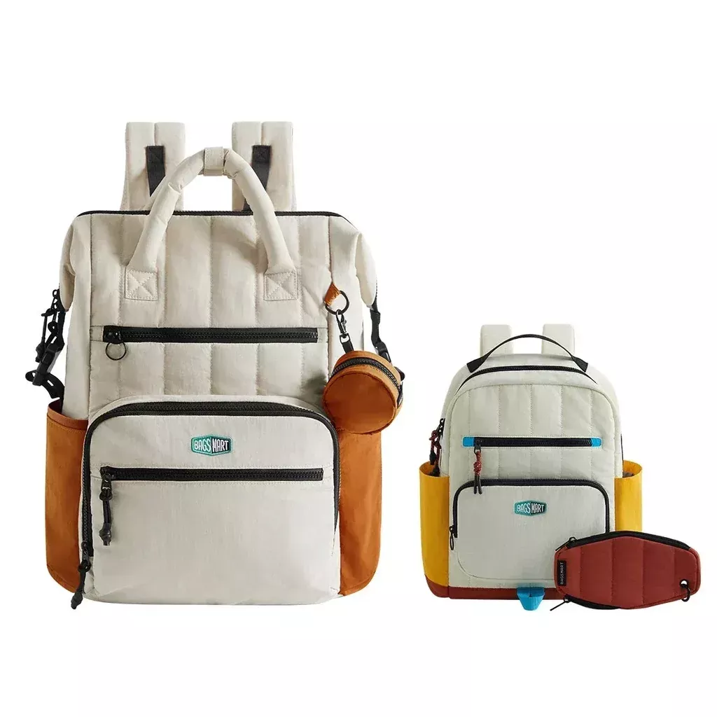 BagSmart Walker 25L Diaper Bag with Kids Backpack Set