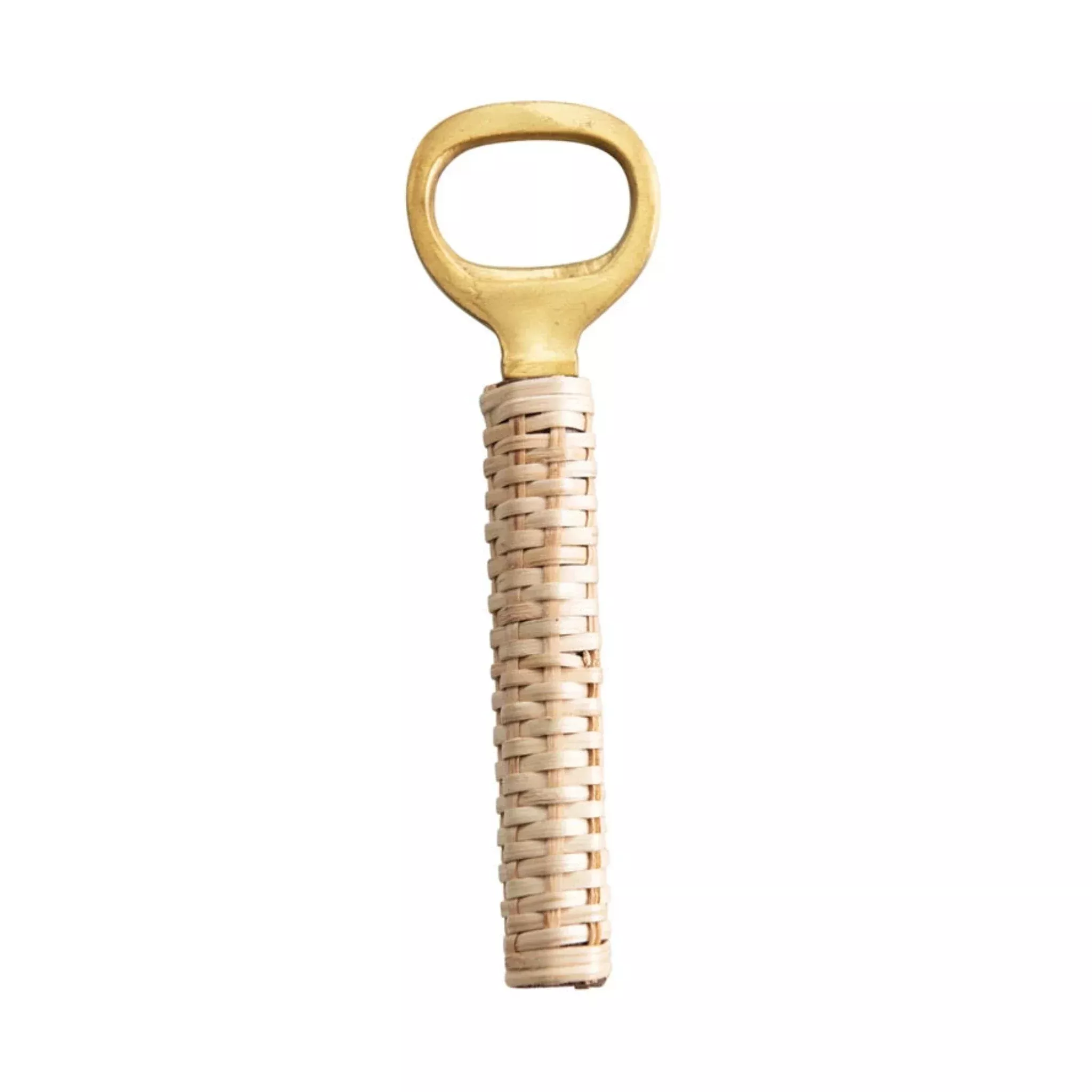 Bamboo Wrapped Brass Bottle Opener