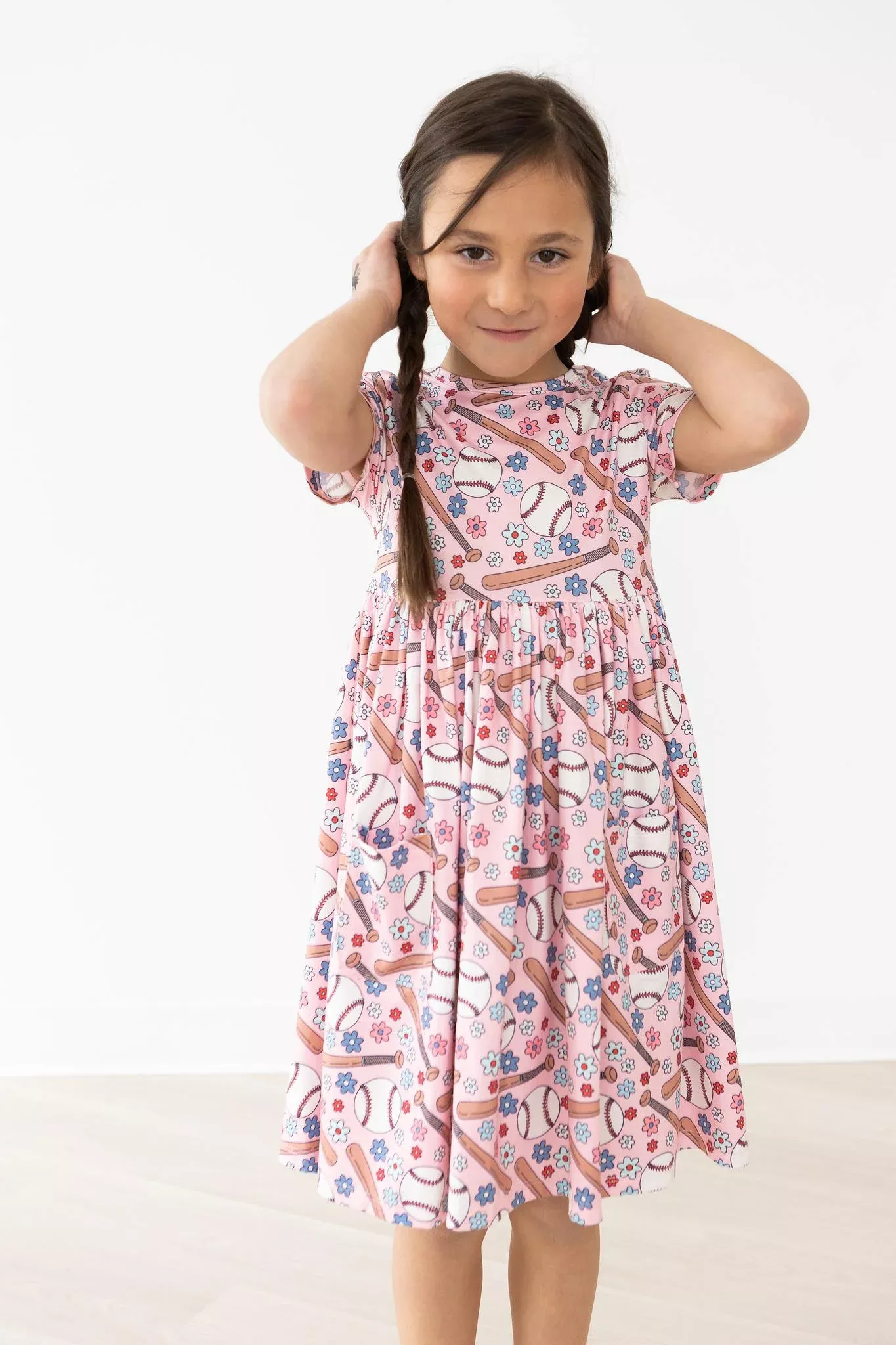 Batter Up S /S Pocket Twirl Dress