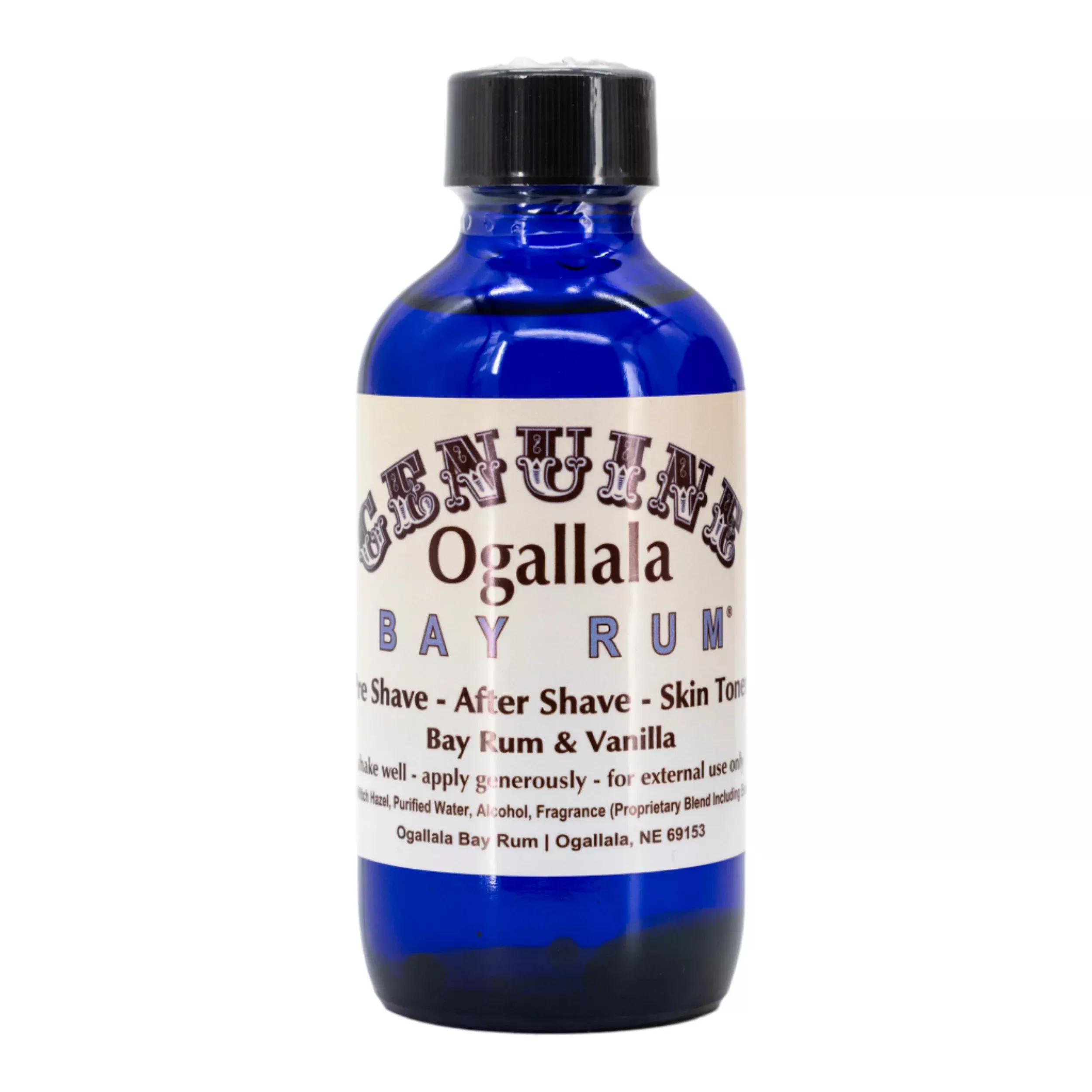 Bay Rum with Vanilla Scented Aftershave | Multiple Sizes | Ogallala Bay Rum