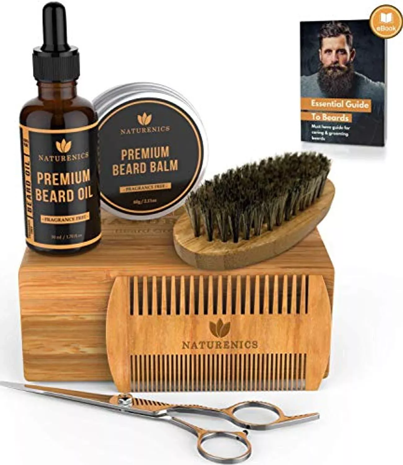 Beard Grooming Kit for Men - 100% Organic