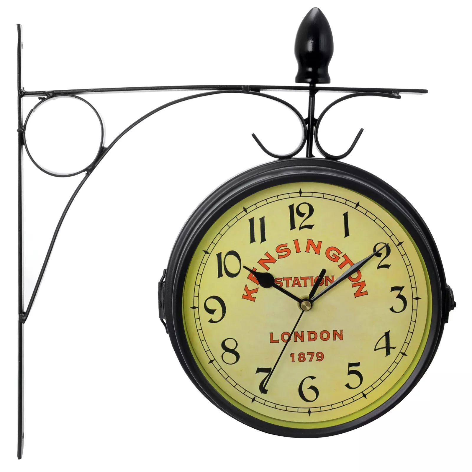 Bedford Clock CollectionDouble Sided Wall Clock Vintage Antique-Look Mount Station Clock