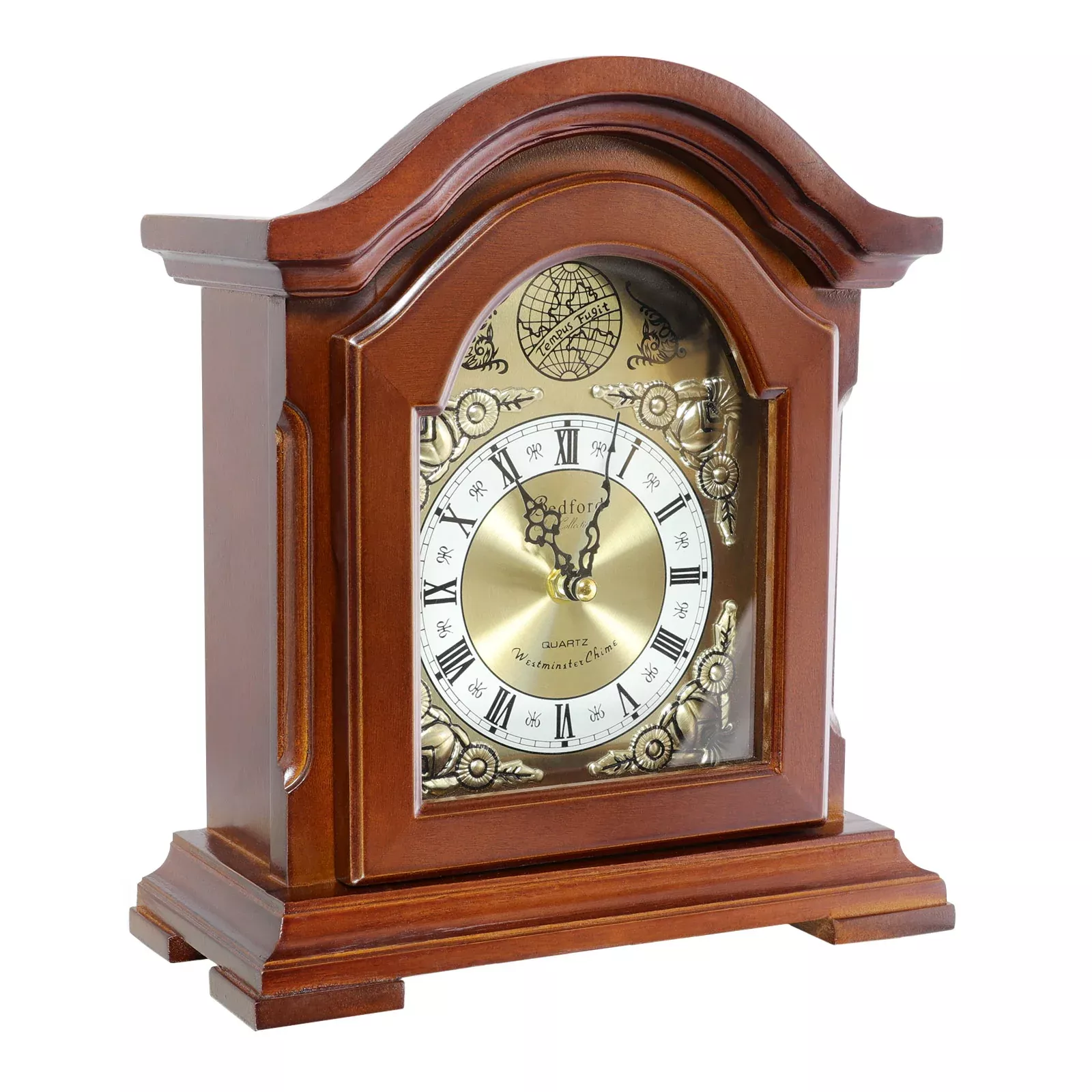 Bedford Clock CollectionRedwood Mantel Clock with Chimes