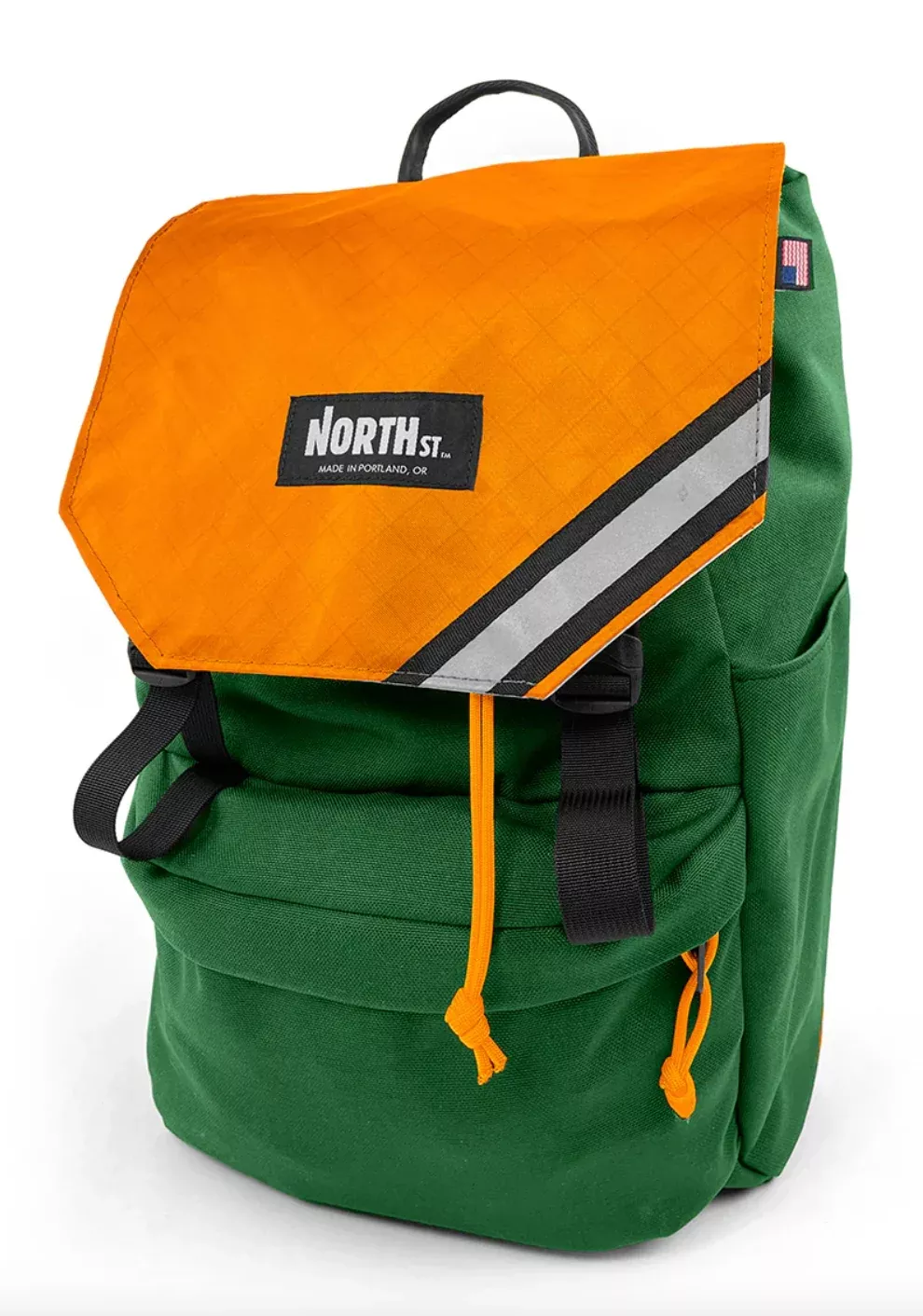 Belmont Backpack - Forest & Orange by North St. Bags
