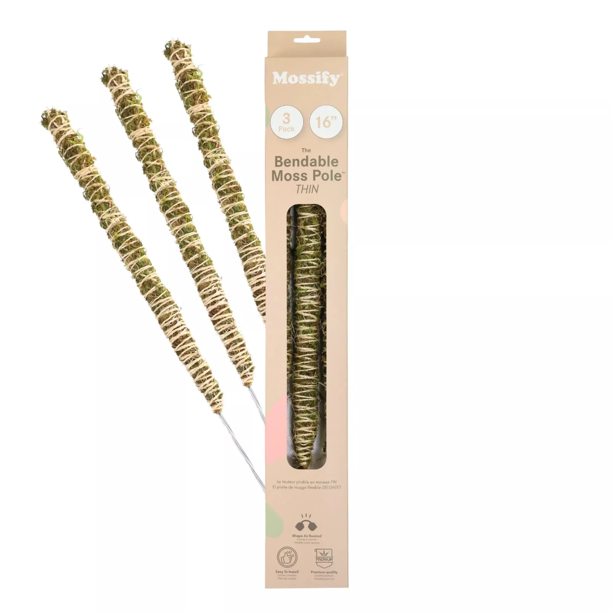 Bendable Moss Plant Pole Set