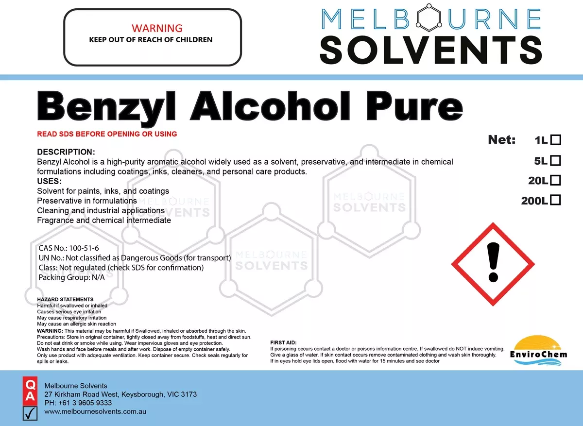 Benzyl Alcohol Pure