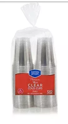 Berkley Jensen 16-Oz. Plastic Cold Cups, 120 ct.