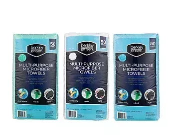 Berkley Jensen Multi-Purpose Microfiber Cleaning Towels, 50 pk.