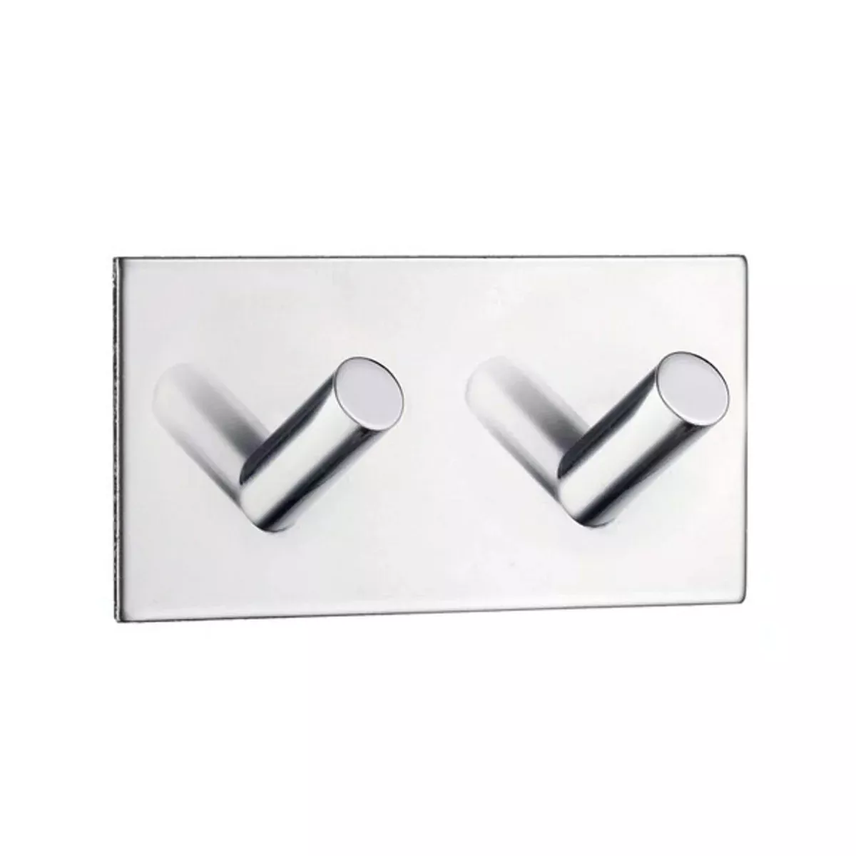 Beslagsboden Square Design Double Wall Mounted Hook Finish: Polished Stainless Steel