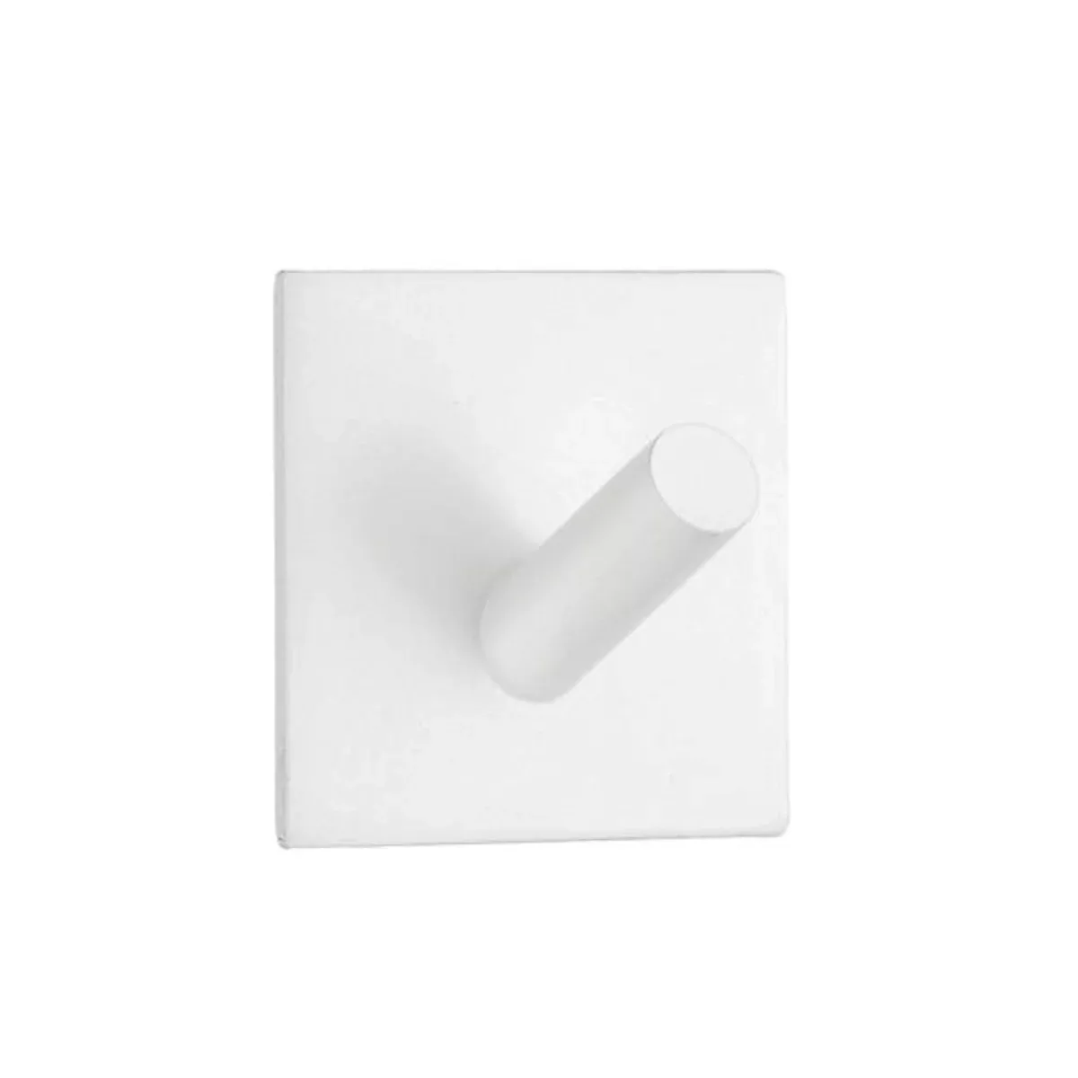 Beslagsboden Square Design Single Wall Mounted Hook Finish: White Matte Stainless Steel