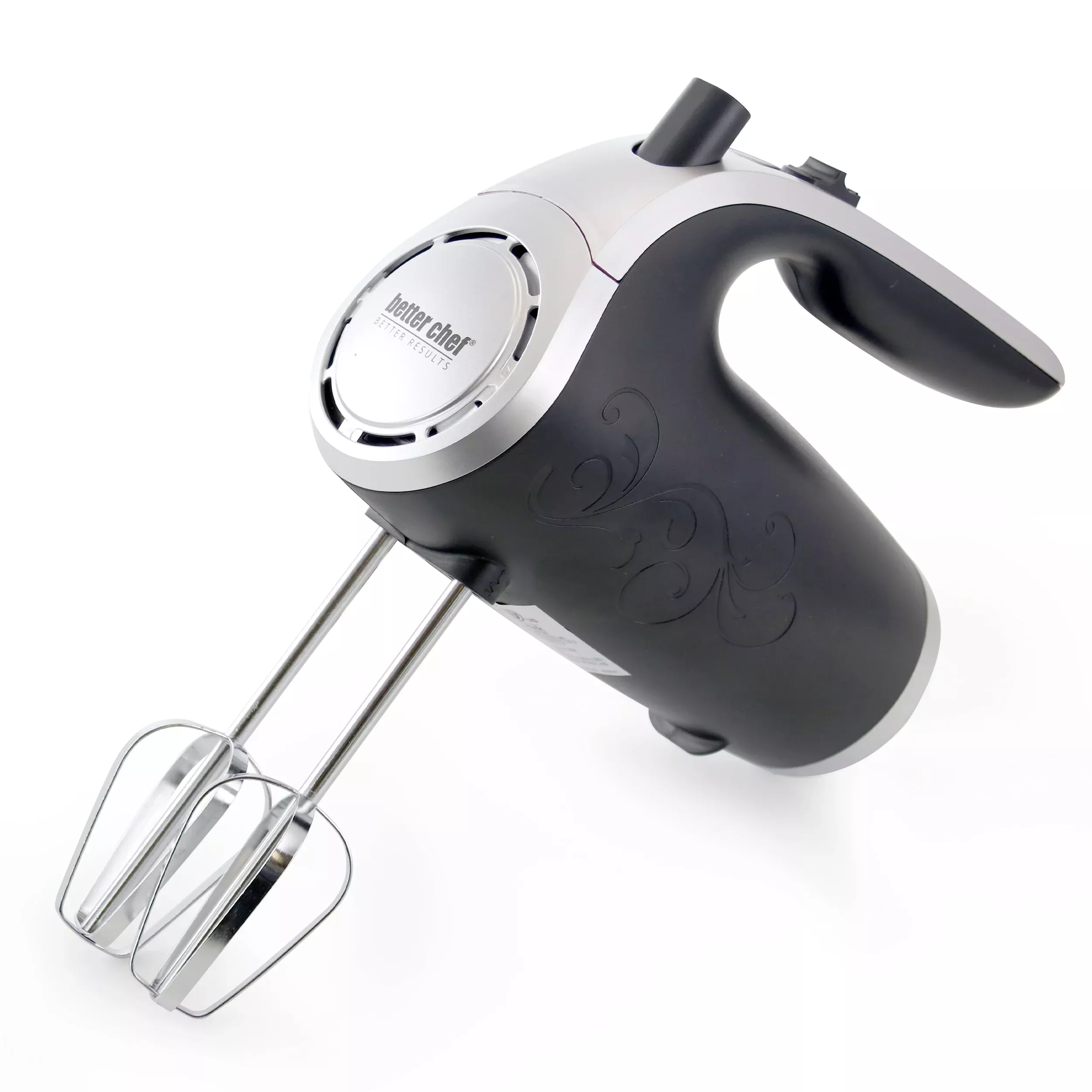 Better Chef 5-Speed 150-Watt Hand Mixer Black w/ Silver Accents