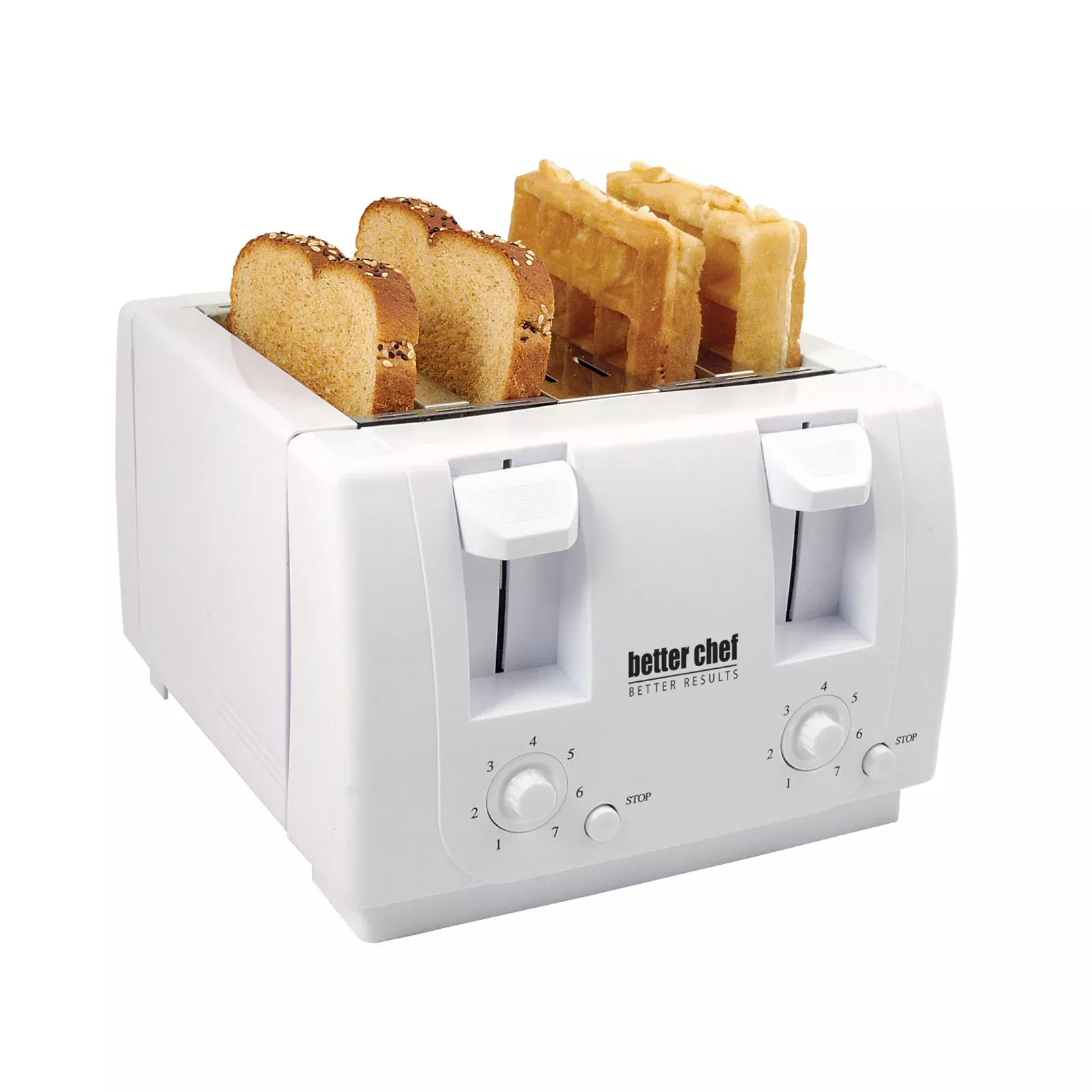 Better Chef4 Slice Dual-Control Toaster in White