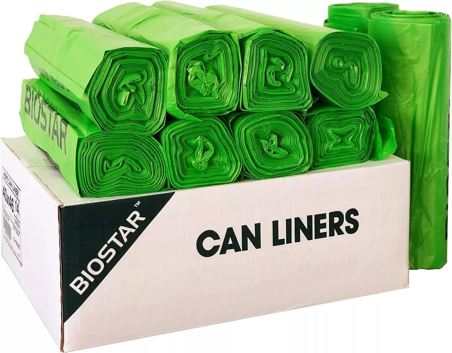 Biodegradable 40-45 Gallon Trash Bags, 250 Count Bulk, Eco-Friendly