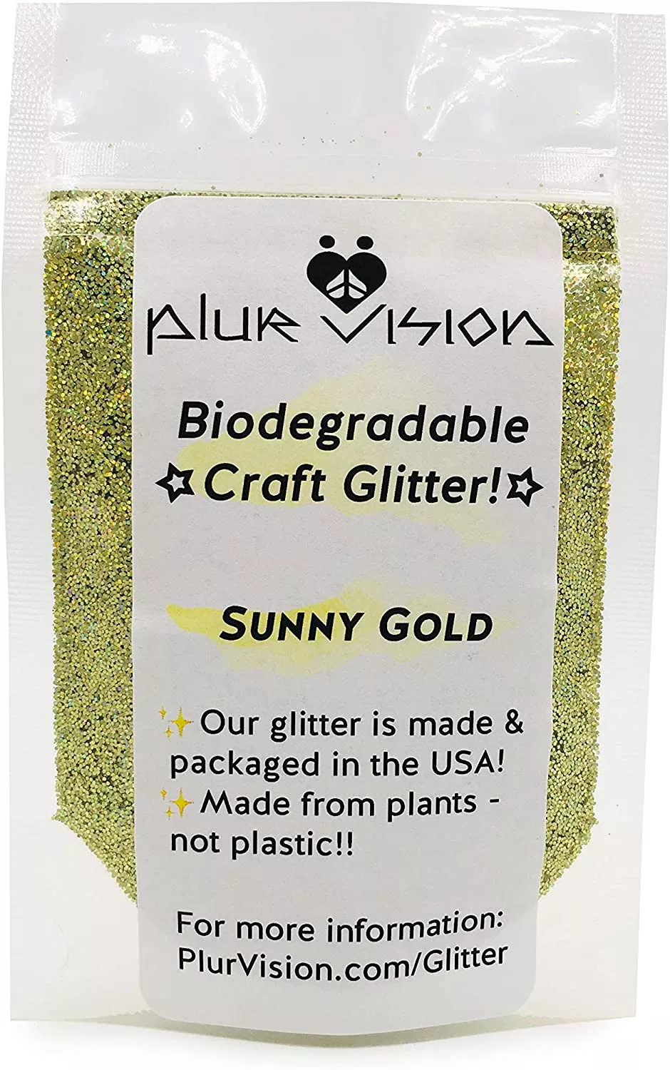 Biodegradable Glitter - Made from Plant Cellulose, Earth Friendly. Perfect for Crafts, DIY Projects, Cosmetics Made in USA