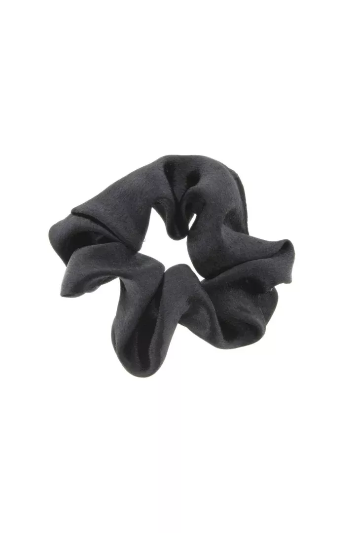 Black Satin Scrunchie
