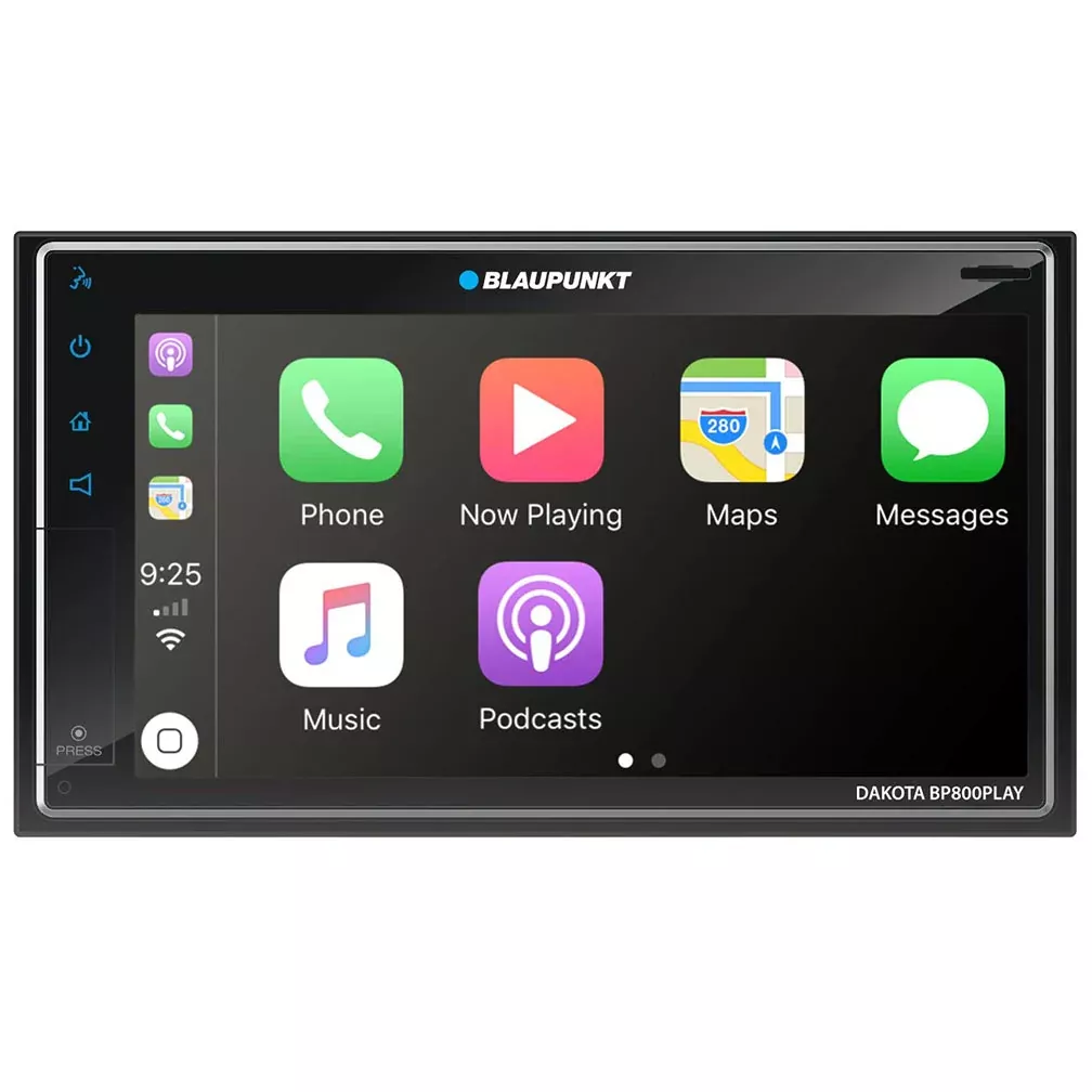Blaupunkt 7” Double Din Mechless Fixed Face Touchscreen Receiver With Mirrorlink Android Auto/apple