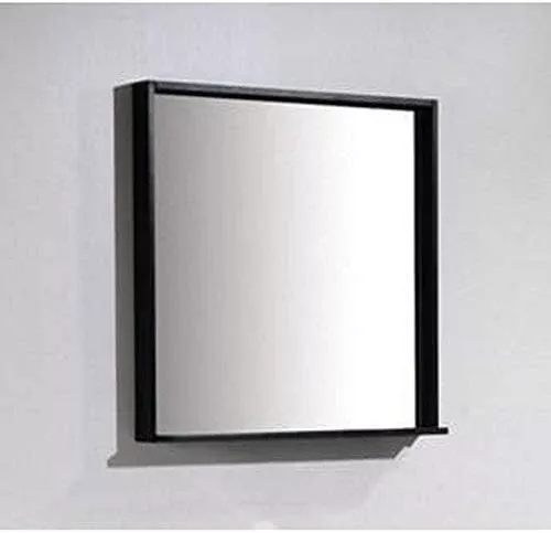 Bliss 28Inch Framed Mirror With Shelve - Walnut Finish