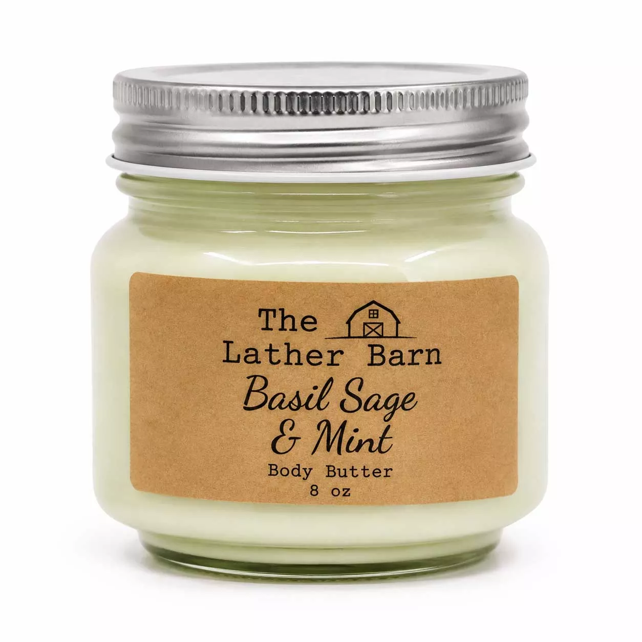 Body Butter Lotion | Basil Sage & Mint | 8 oz | The Lather Barn