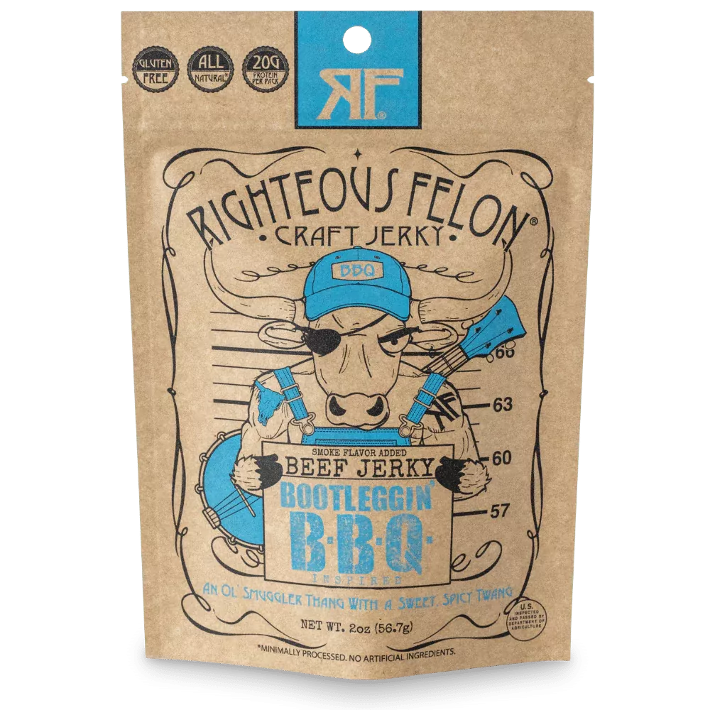 Bootleggin' BBQ Beef Jerky | Righteous Felon Craft Jerky
