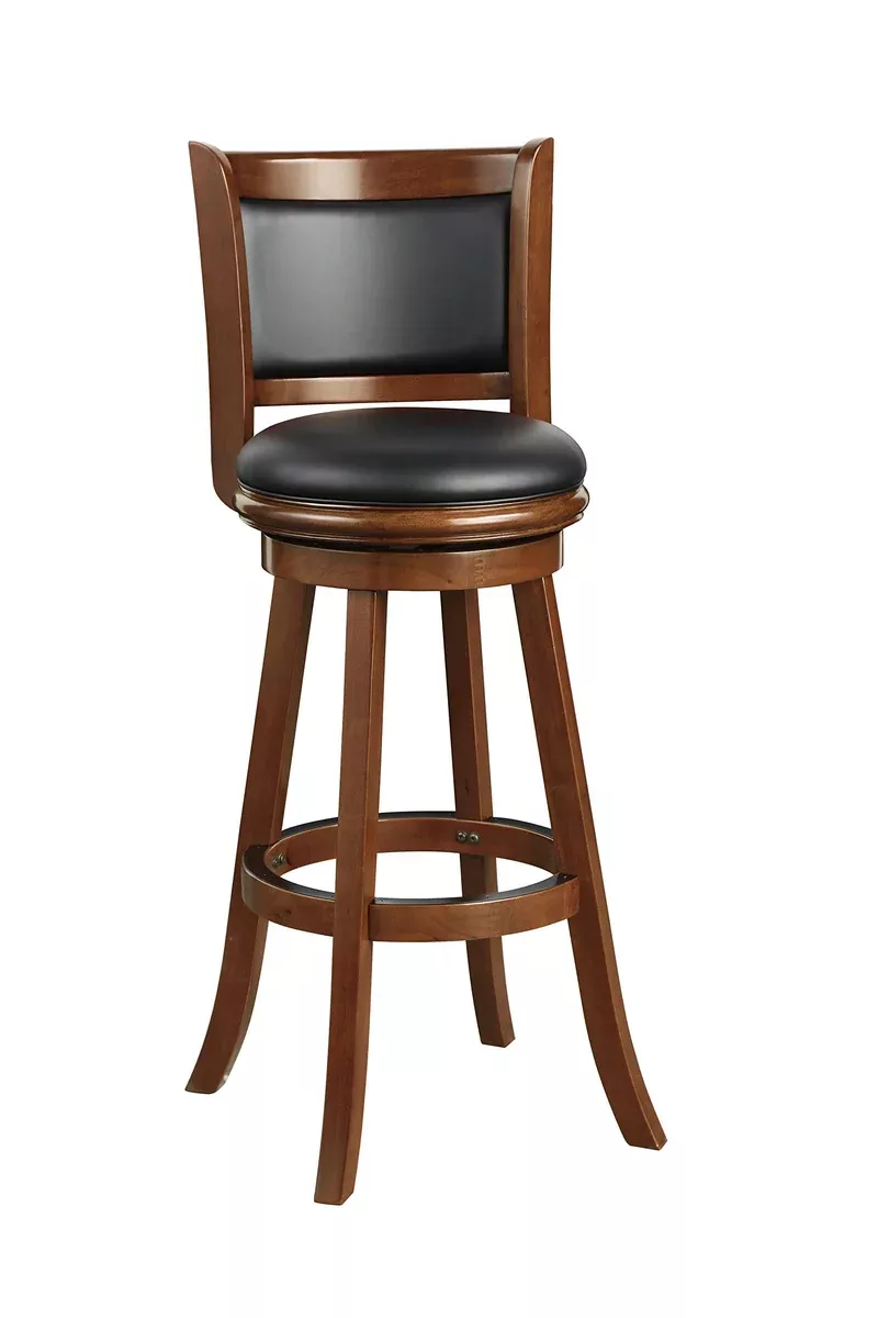 Boraam Augusta Extra Tall Swivel Bar Stool, 34-Inch, 1-Pack, Cherry