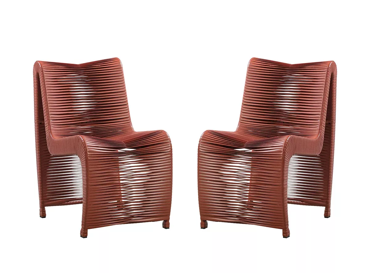 Boraam Loreins Outdoor Patio Chairs, Set of 2 - Terracotta