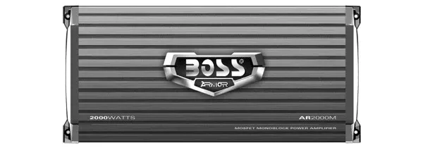 BOSS AUDIO AR2000M Armor 2000-Watt Monoblock, Class A/B 2-8 Ohm Stable Monoblock Amplifier with Remote Subwoofer Level Control