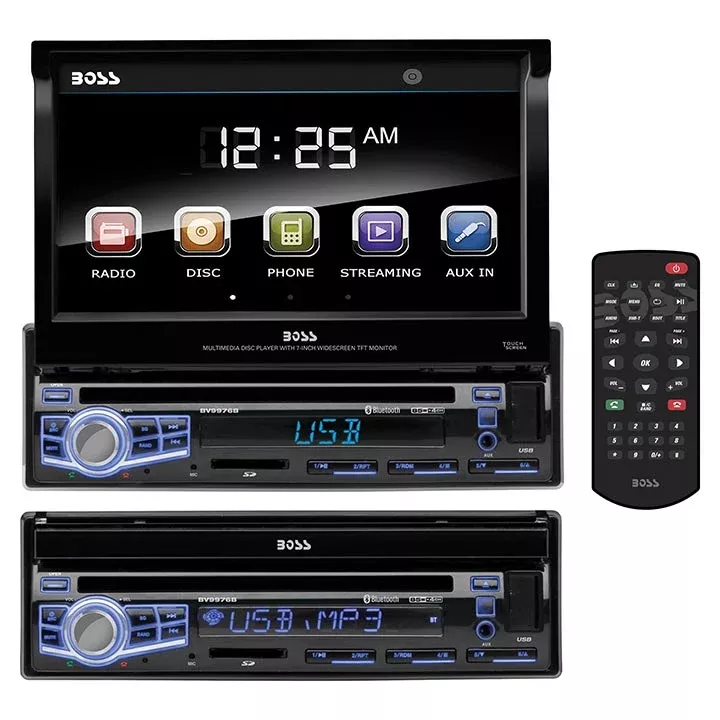 Boss Audio BV9976B DVD MP3 Bluetooth Receiver w/ 7" Touchscreen
