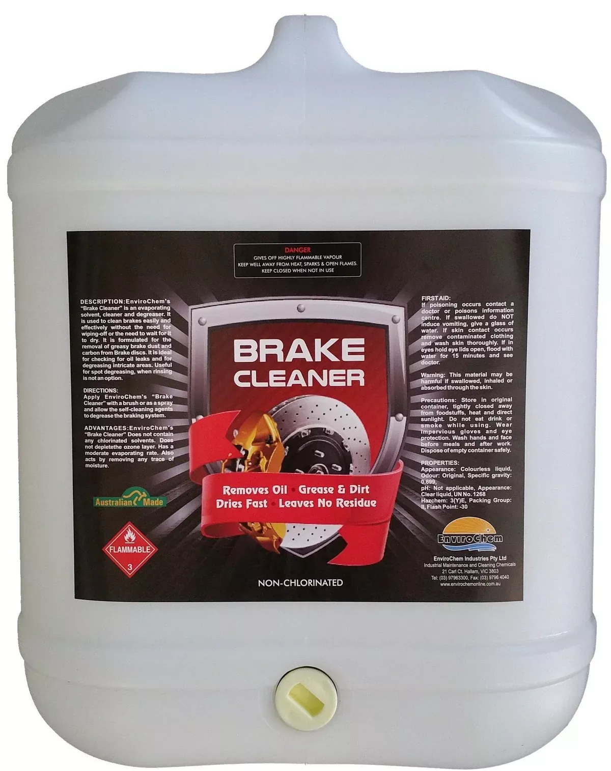 Brake Cleaner, Evaporating solvent, Cleaner and Degreaser