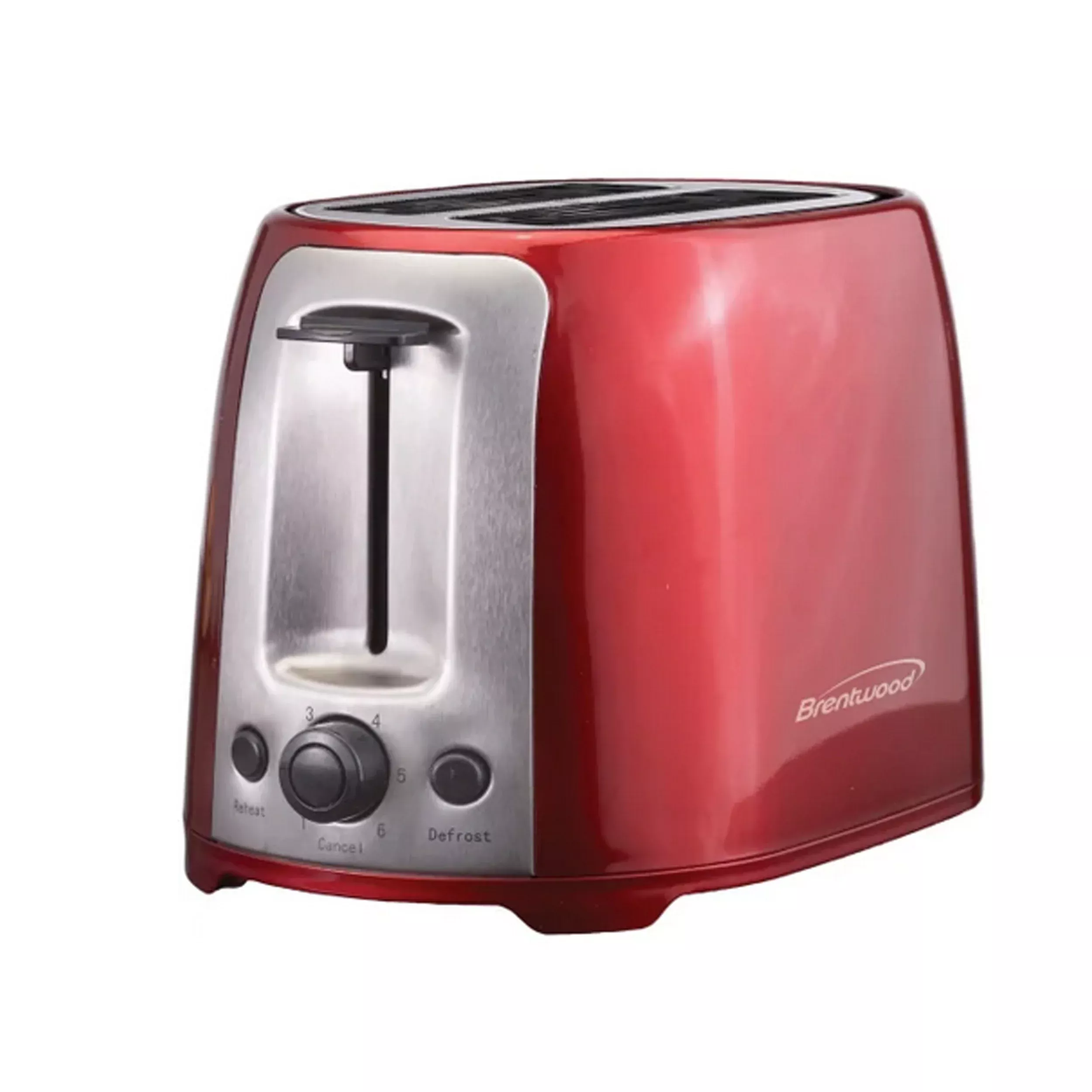 Brentwood2 Slice Cool Touch Toaster in Red and Stainless Steel
