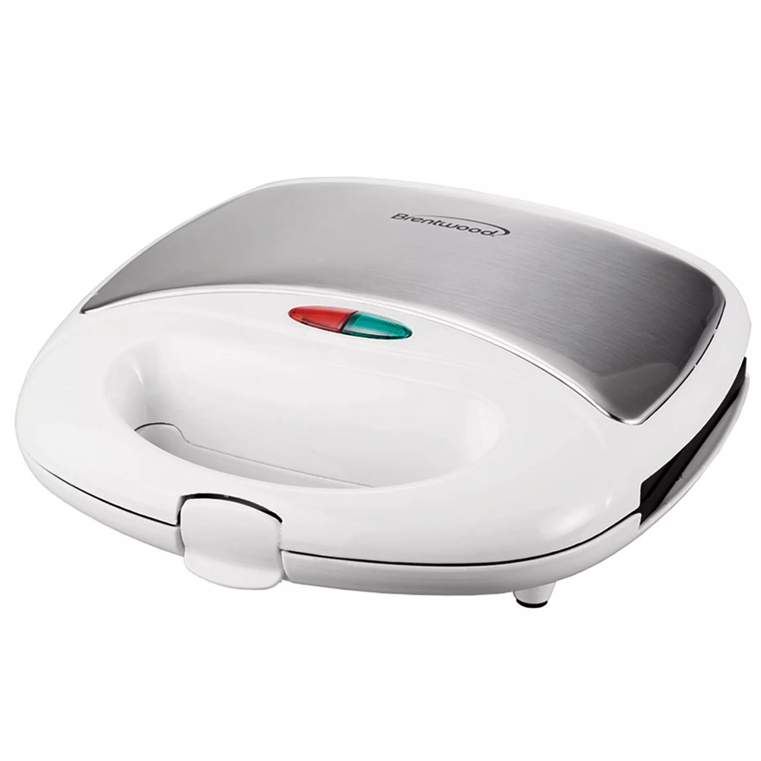 BrentwoodNon Stick Compact Dual Sandwich Maker in White