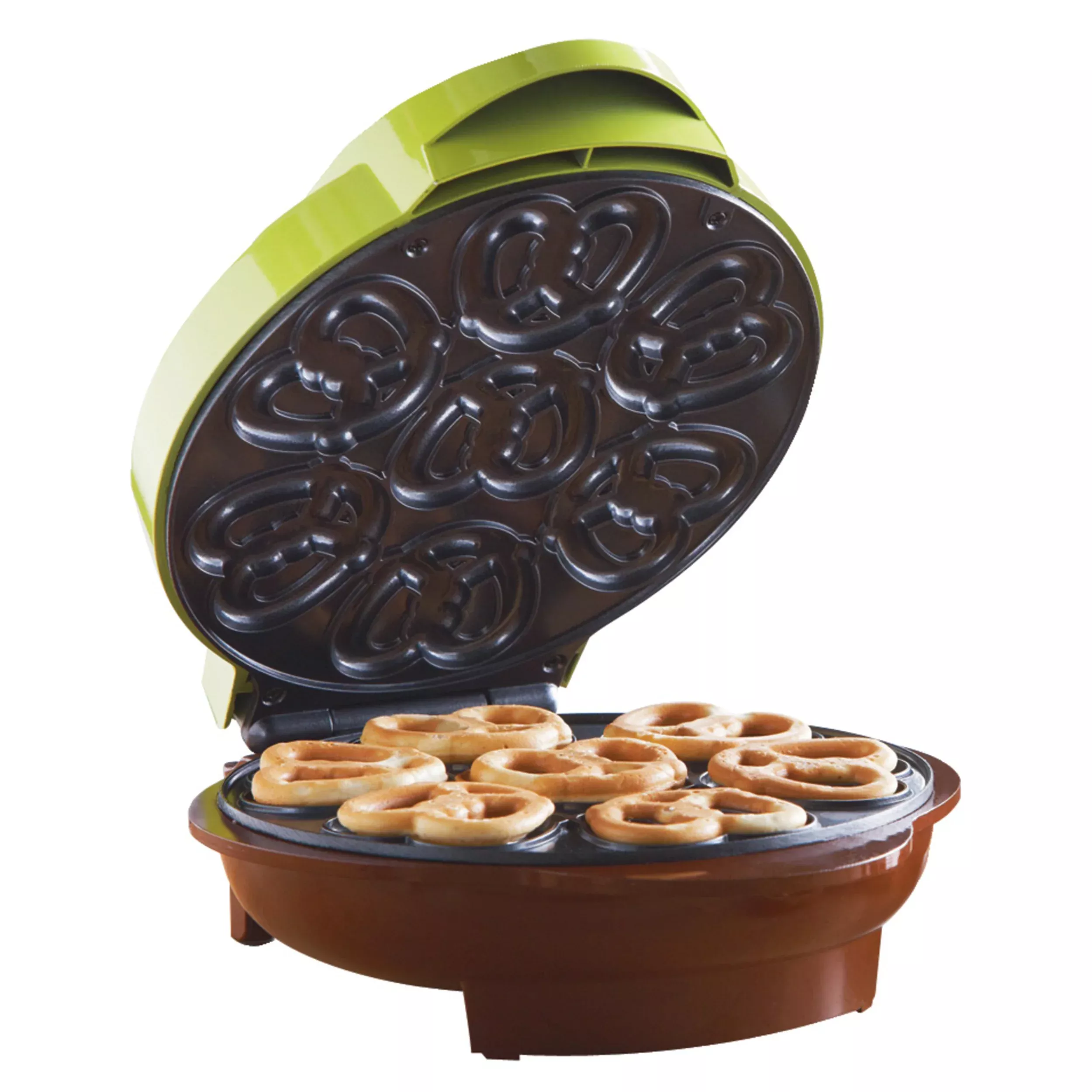 BrentwoodNonstick Mini Pretzel Maker Machine in Green