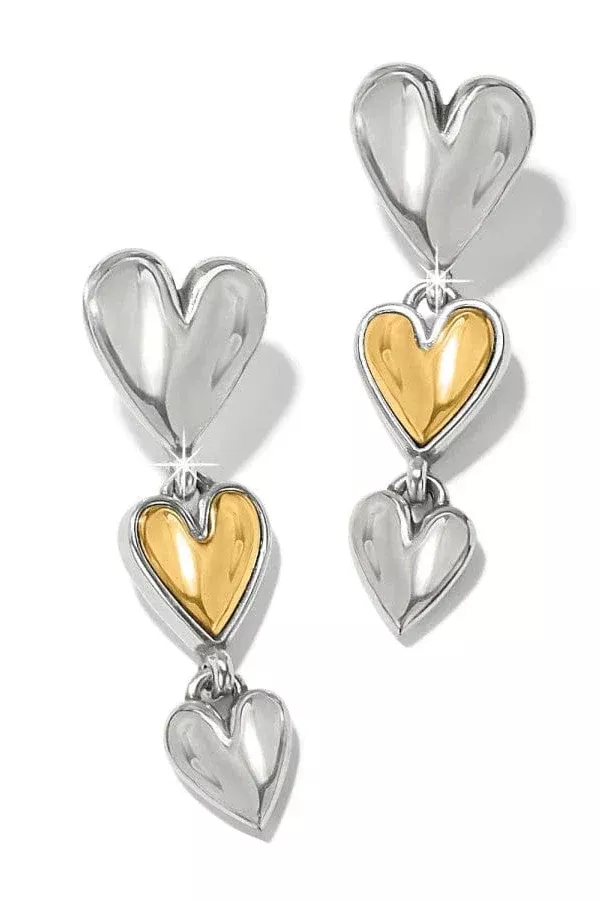 Brighton Cascade Heart Trio Post Drop Earrings