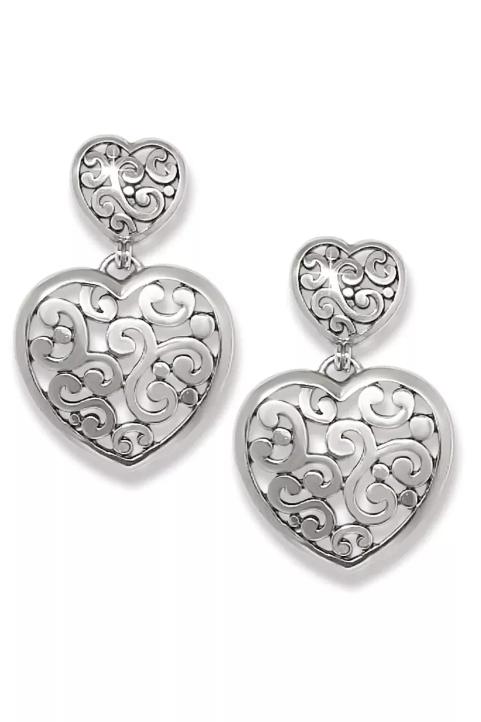 Brighton Contempo Heart Double Post Drop Earrings