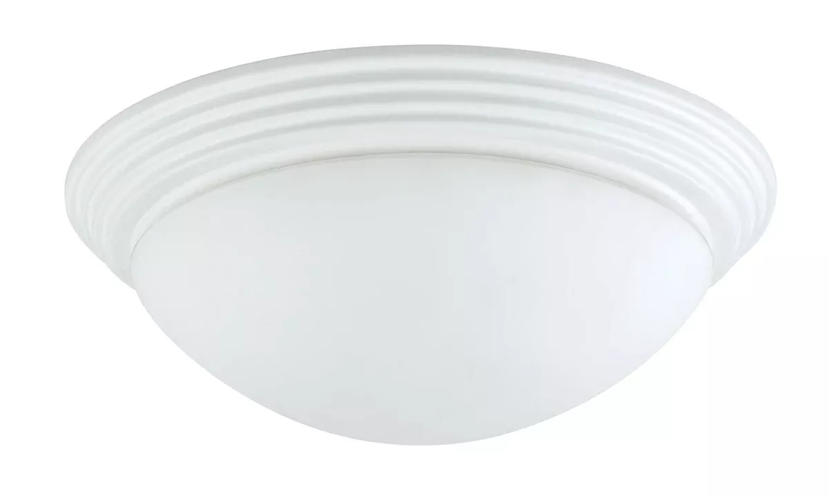Cal Lighting LA-181M-WH Traditional Two Light Ceiling Mount from Ceiling Collection in White Finish, 14.00 inches