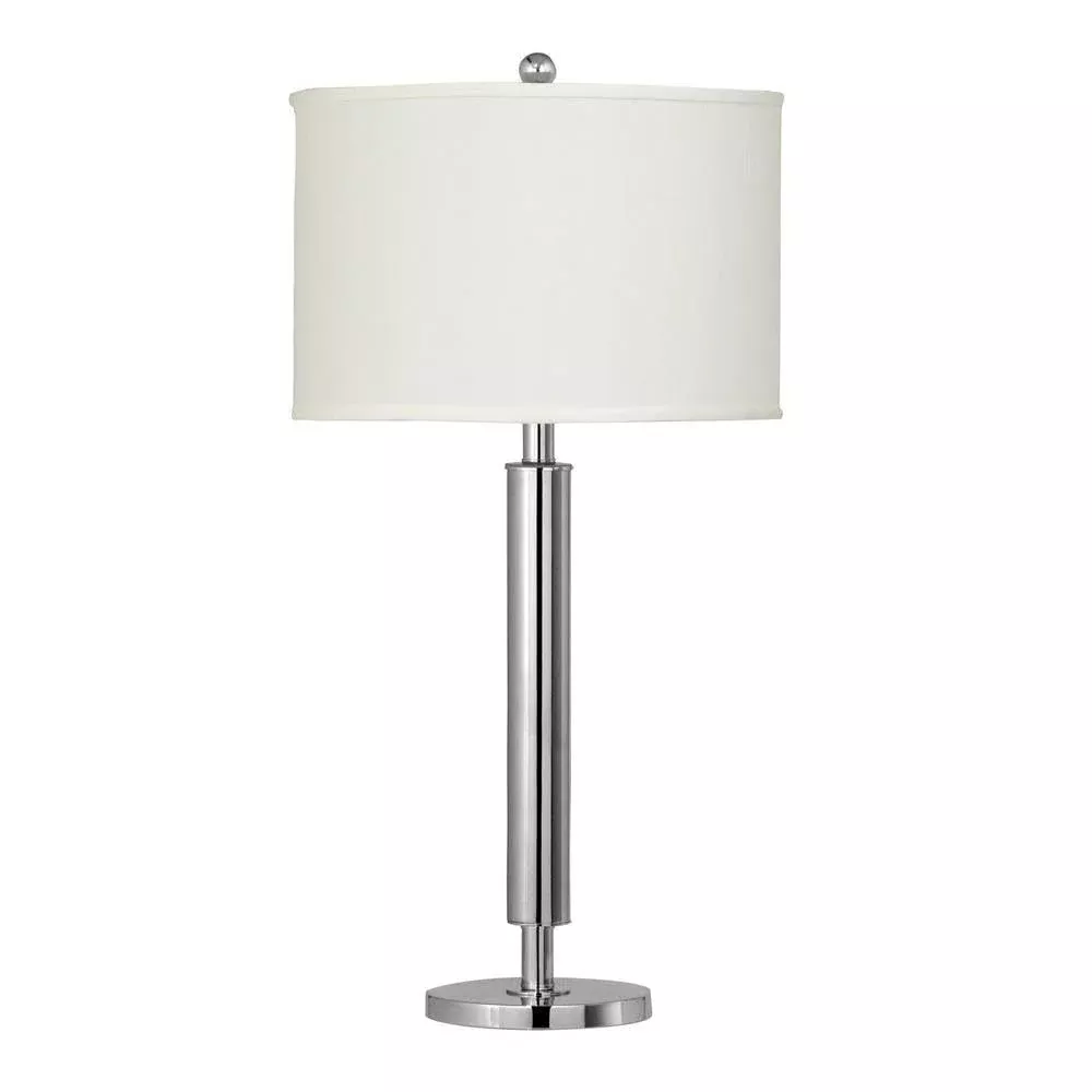 Cal Lighting LA-2004NS-1RCH Transitional Two Light Table Lamp from Hotel Collection in Chrome Finish, 15.00 inches, Silver