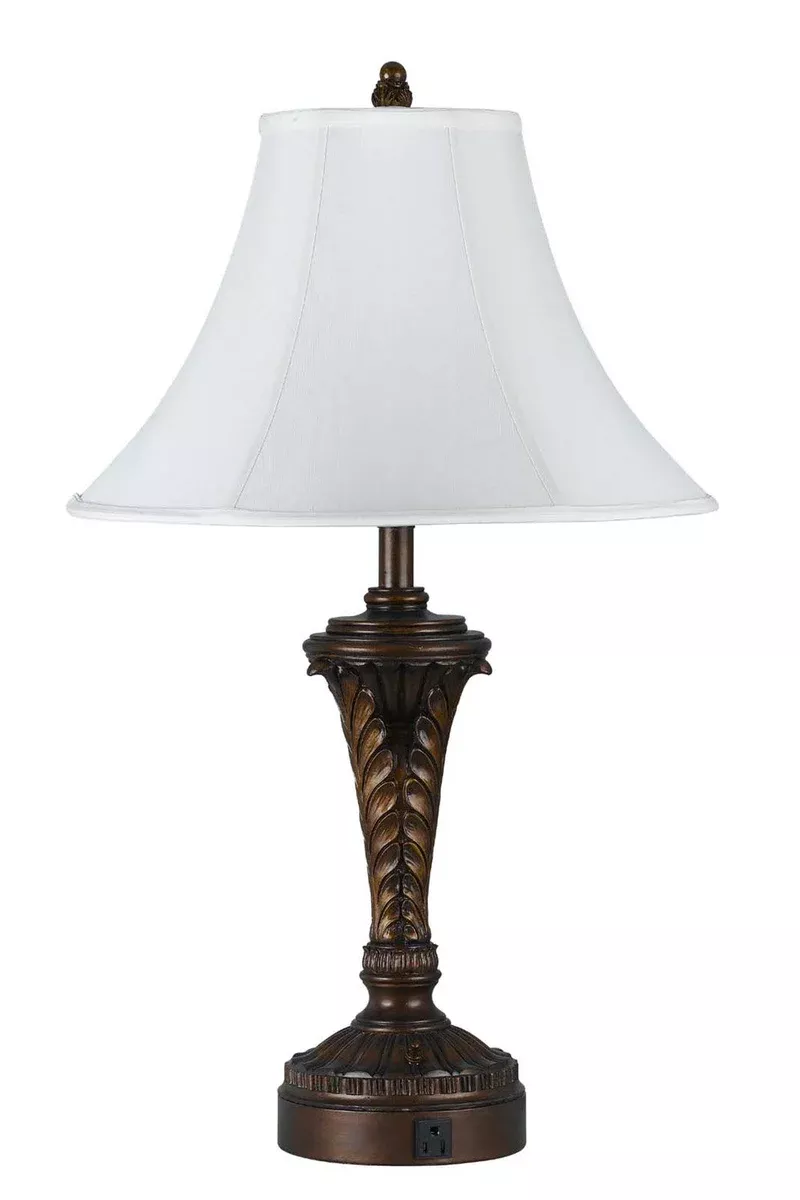 Cal Lighting LA-60004TB-1 Transitional One Light Table Lamp from Hotel Collection in Bronze/Dark Finish, 18.00 inches