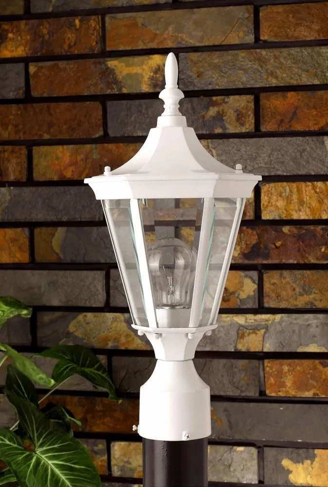 Cal Lighting OL-131PS-WH Transitional 120V, E27, 60W Max,8 X 17, Alu in White Finish,