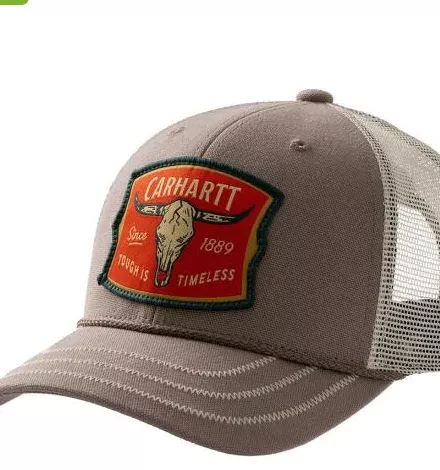 Carhartt Canvas Mesh-Back Oakland Steer Cap