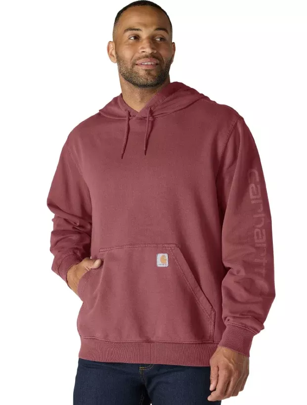 Carhartt Durham Garment Dyed Logo Sweatshirt 2026 Colors- Men's Midweight Cotton Hoodie - 106253