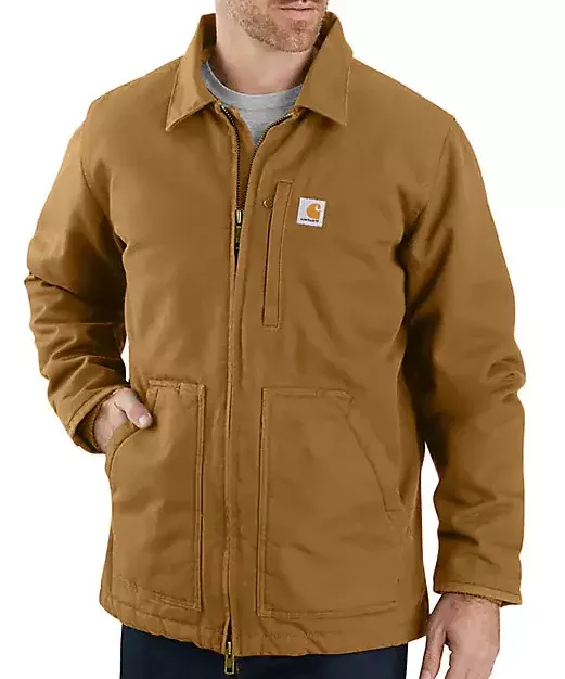 Carhartt Men's Washed Duck Ridge Coat - Lined Field Jacket