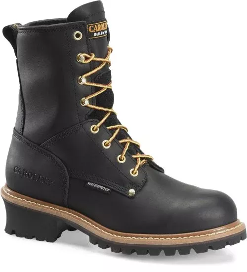 Carolina Elm 8" Steel Toe Waterproof Logger Work Boots CA9823