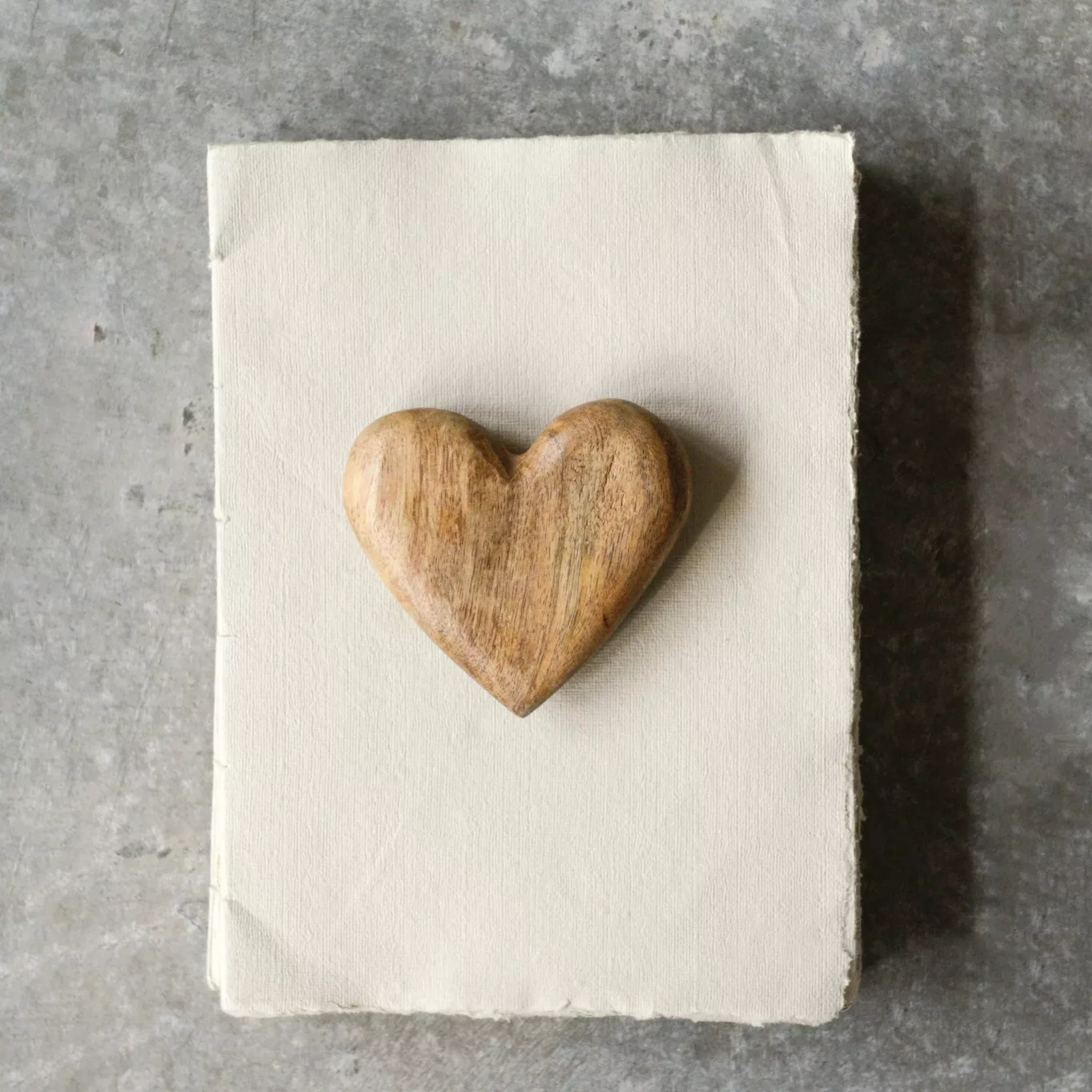 Carved Mango Wood Heart