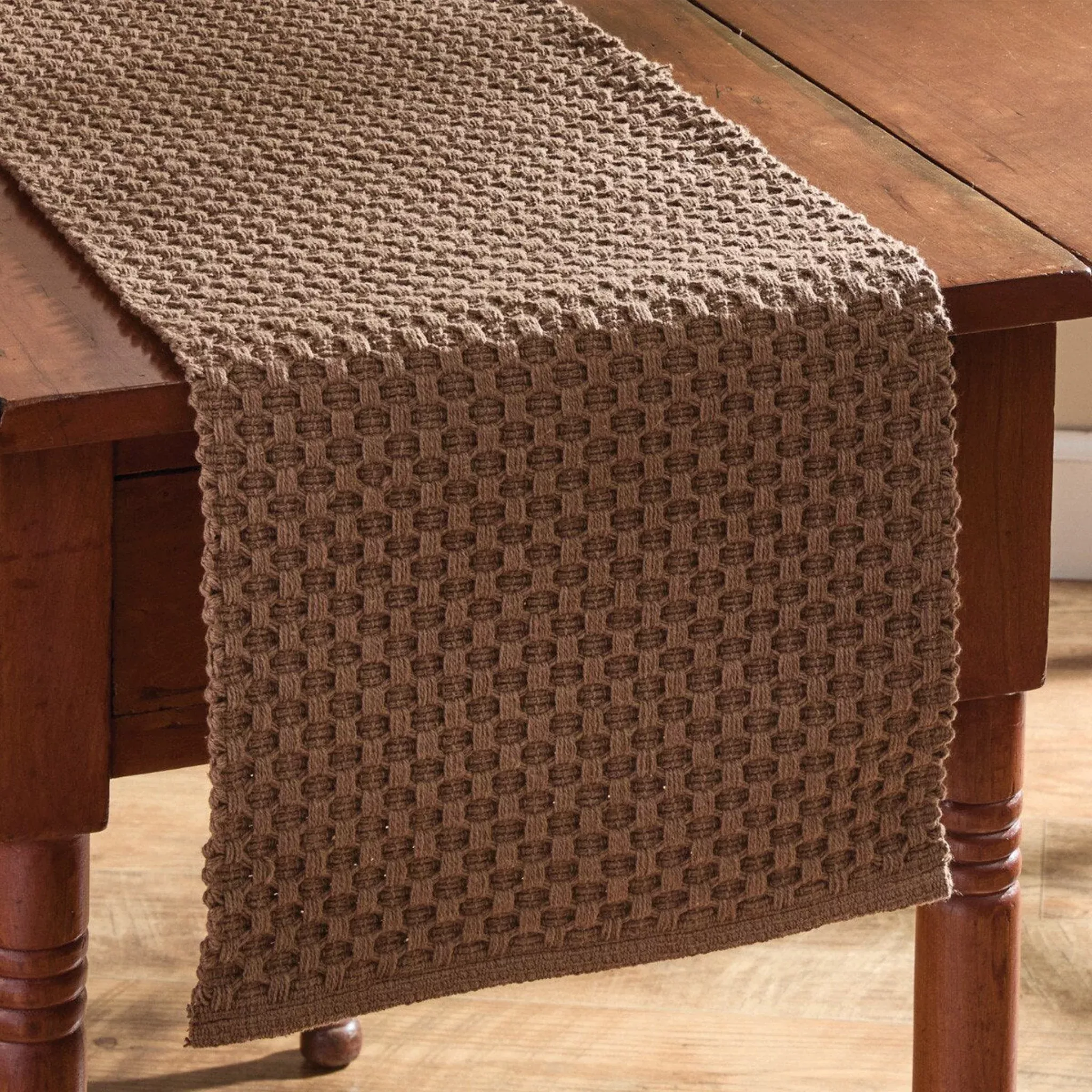 Chadwick Brown Woven Table Runner