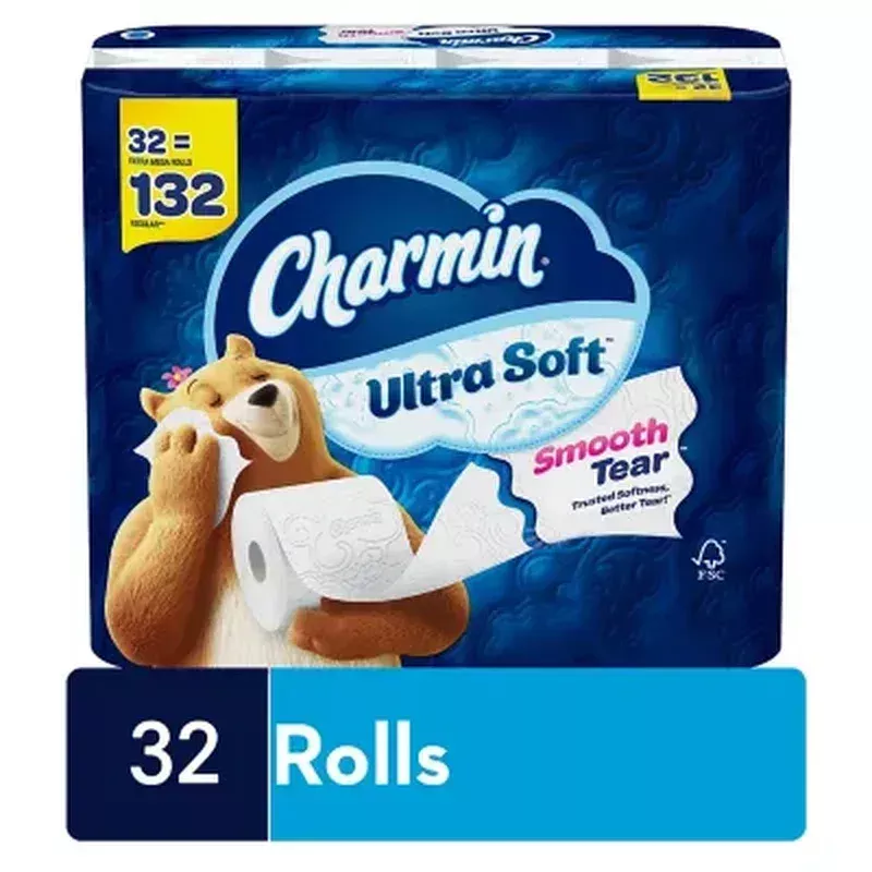 Charmin Ultra Soft Toilet Paper Extra Mega Rolls (231 Sheets/Roll, 32 Rolls)