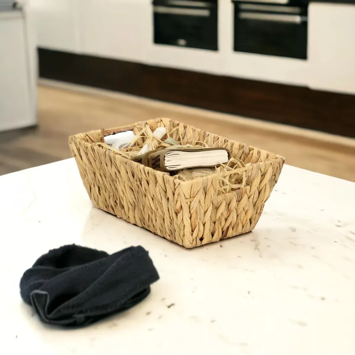 Cheung's Tapered Water Hyacinth Basket, Brown