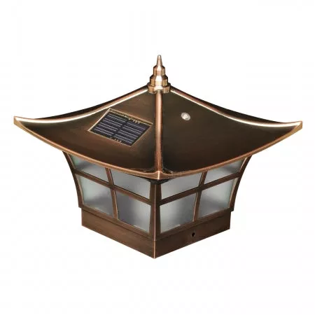 Classy Caps Mfg Inc SL094 4X4 COPPER PLATED AMBIENCE SOLAR POST CAP