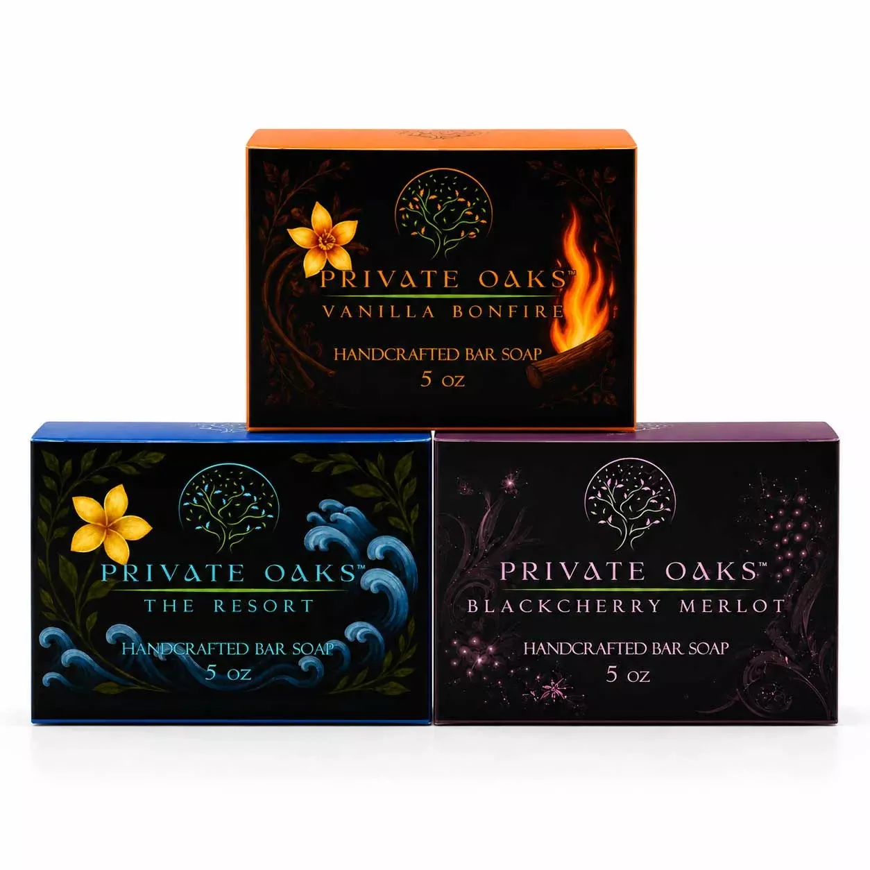 Clay & Detox Mineral Soap Bundle | Pack of 3 | 5 oz | Private Oaks Soap Co.