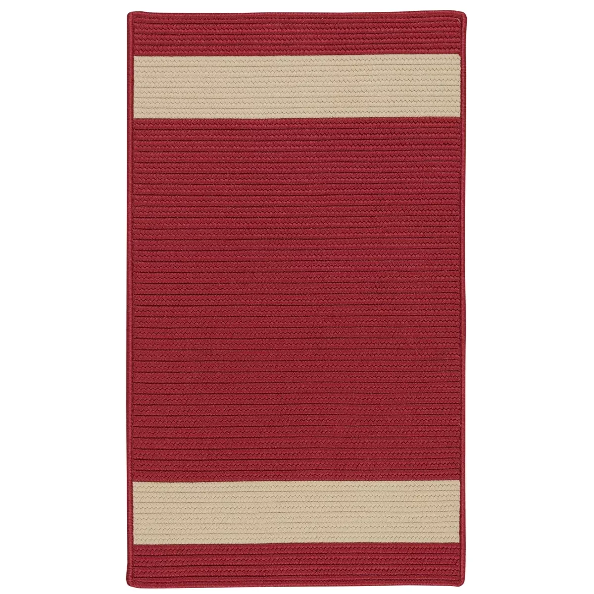 Colonial Mills Rug AR55R096X120S Aurora Rectangle Braided Area Rug Red Sand - 8 x 10 ft.